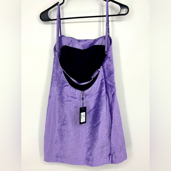 NWT Rag & Bone Juliet Velvet Mini Dress in Violet Purple 0 - Picture 3 of 4
